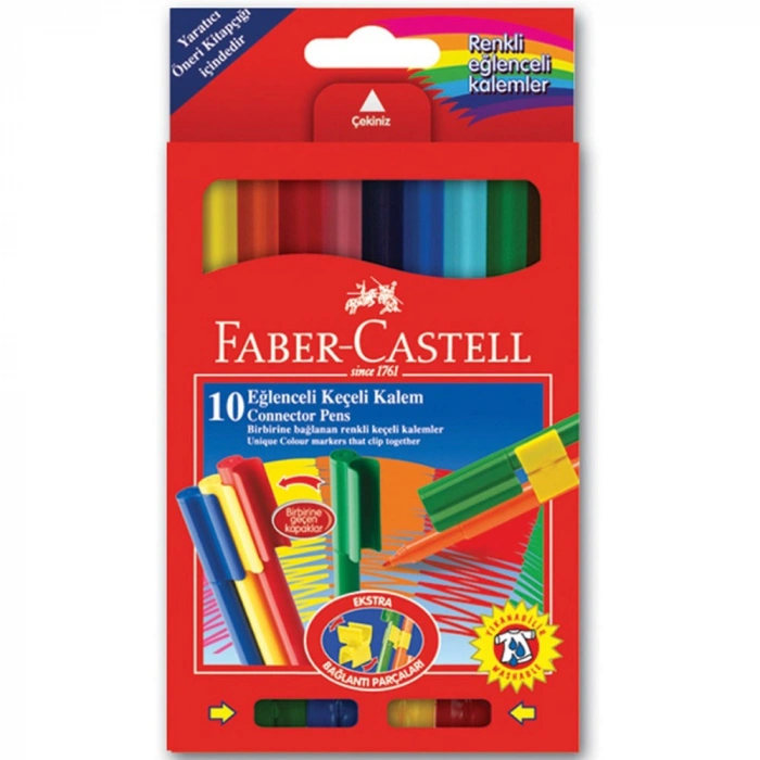 Faber-Castell Eğlenceli Keçeli Kalem 10 Renk