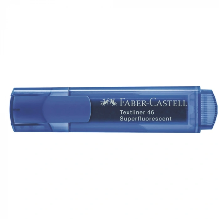 Faber-Castell Fosforlu Kalem 1546 Şeffaf Gövde Mavi 5030154652000