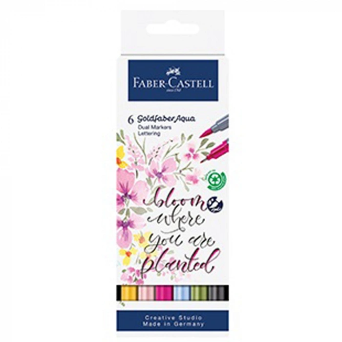 Faber-Castell Goldfaber Aqua Çift Uç Mrkr X6 Kaligr