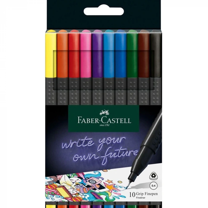 Faber-Castell Grip Finepen 0,4 Mm 10 lu 151610