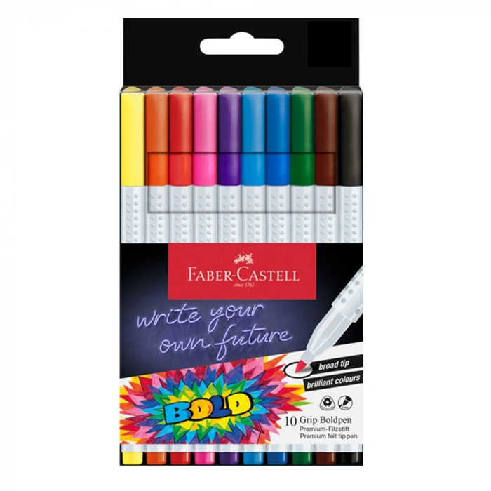 Faber-Castell Keçeli Kalem Grip Boldpen 2.5Mm 10X 5010155317000