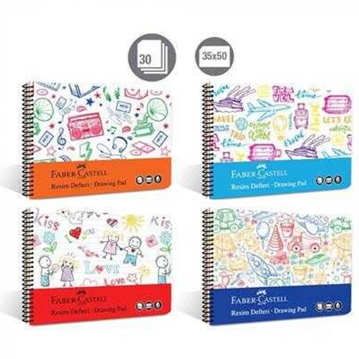 Faber-Castell Resim Defteri Plastik Kapak 2023 35x50