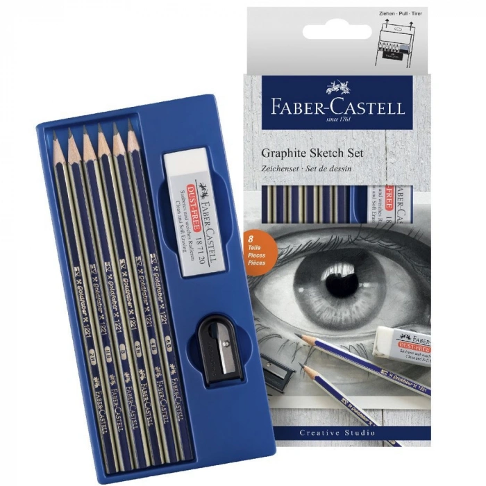 Faber Kurşun Kalem Dereceli Goldfaber Çizim Set 5165 000000