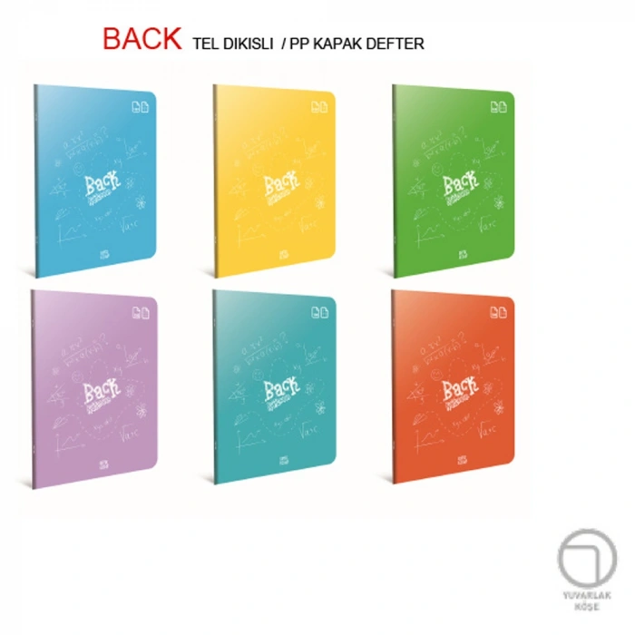 Gıpta Back Tel Dikiş Plastik Kapak Defter A4 100 YP Çizgili 4987