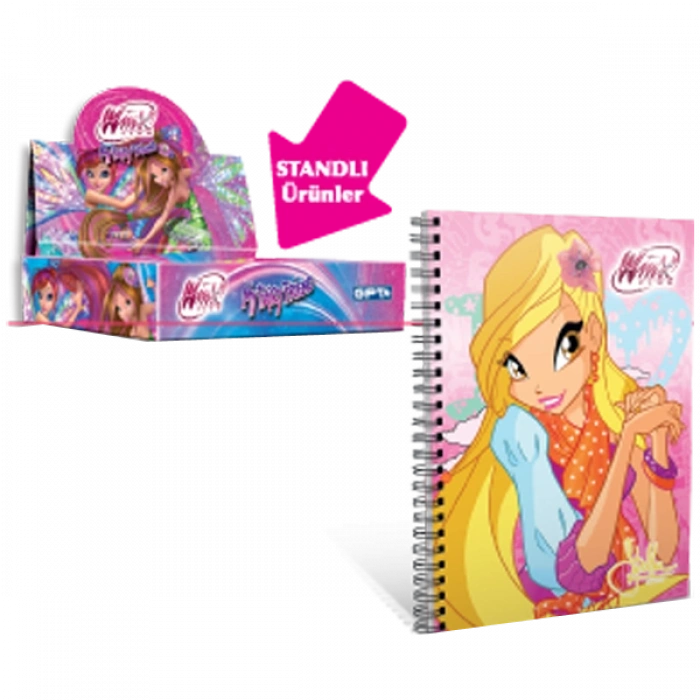 Gıpta Defter Karton Kapak A6 Winx Club ( 36 Lı Stand ) 3120