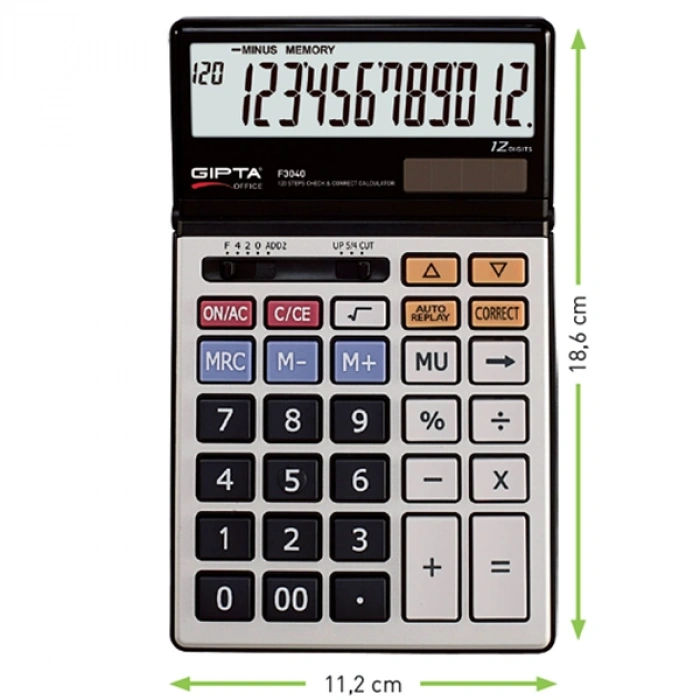 Gıpta Hesap Makinesi Masaüstü 12 Hane F3040