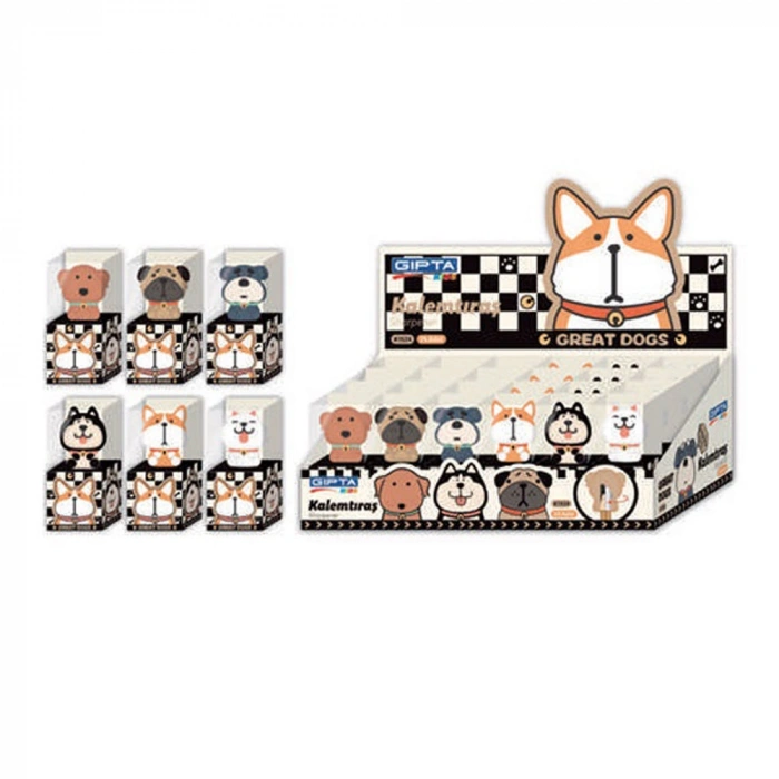 Gıpta Kalemtıraş Great Dogs 3D 24 Lü K1524