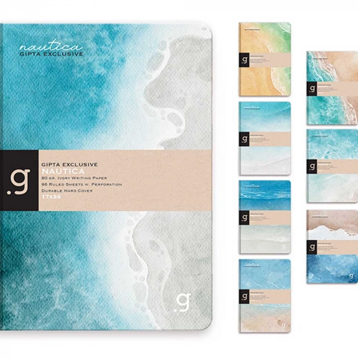 Gıpta Nautıca İp.Dikş.Sert Kapak Defter 17x24 96 YP Kareli