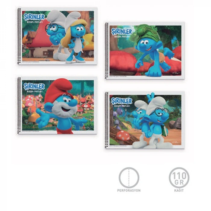 Gıpta Şirinler Resim Defteri Spralli 25x35 15 Yaprak 3-7801000-2011