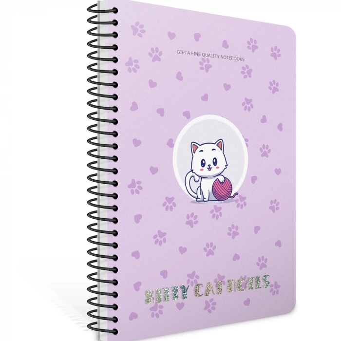 Gıpta Spiralli Plastik Kapak Defter Kitty Cat A4 80 Çizgili