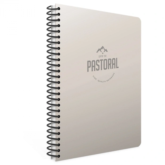 Gıpta Spiralli Plastik Kapak Defter Pastoral 17x24 72 YP Kare
