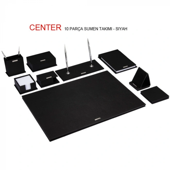 Gıpta Sümen Takımı 10 Parça Center Sade Siyah 7137