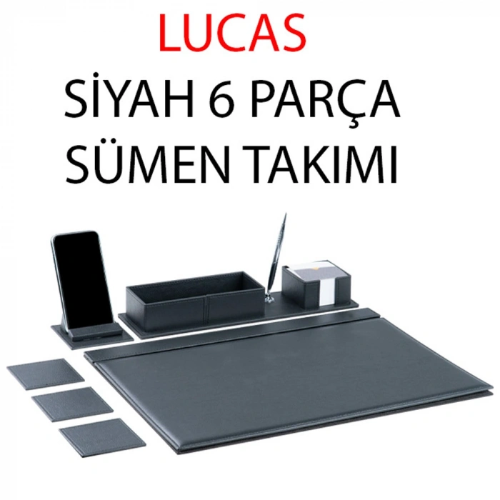 Gıpta Sümen Takımı Lucas 6 Parça Siyah 4-8127000-2071
