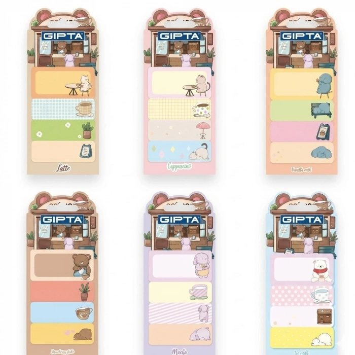 Gıpta Yapışkanlı Not-Cafe Notes 20yp 4 Parça 48 Li Stand K0134