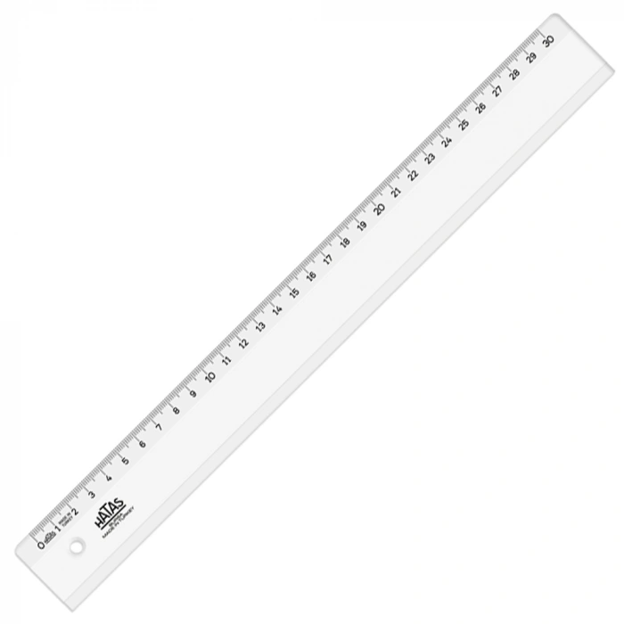 Hatas Standart Cetvel Plastik Geniş 30 CM 0160