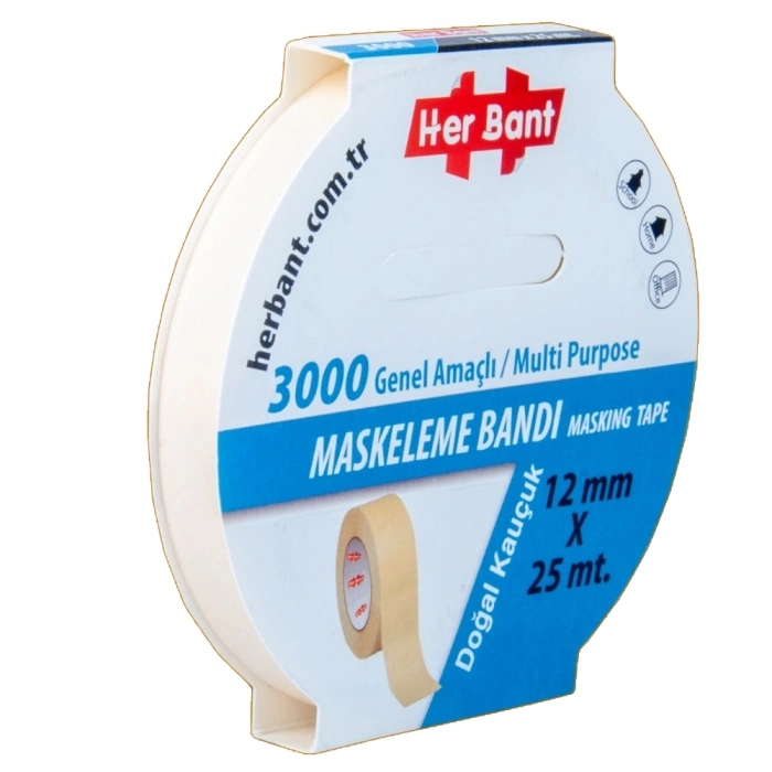 Her Bant Krepe (Maskeleme) Bandı 12 MMx25 Mt 3000