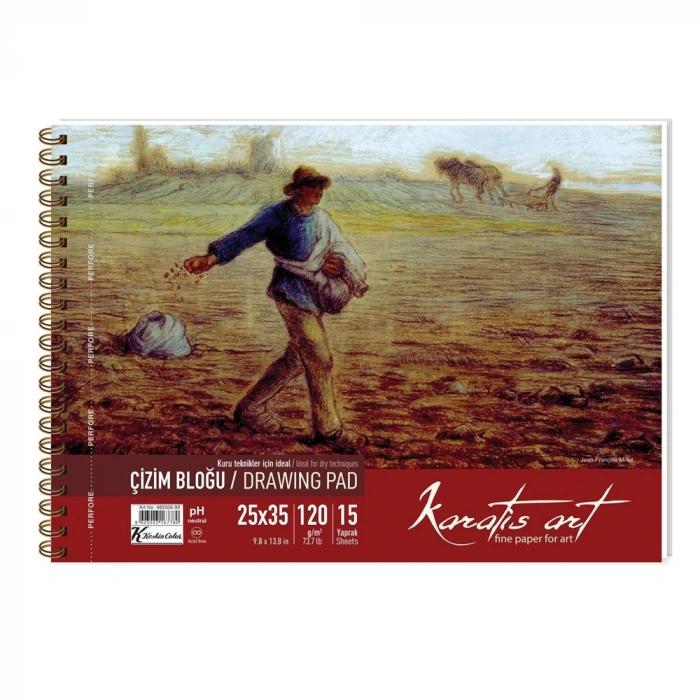 Karatis Çizim Blok Spiralli Art 120 GR 25x35 15 YP 482006-99
