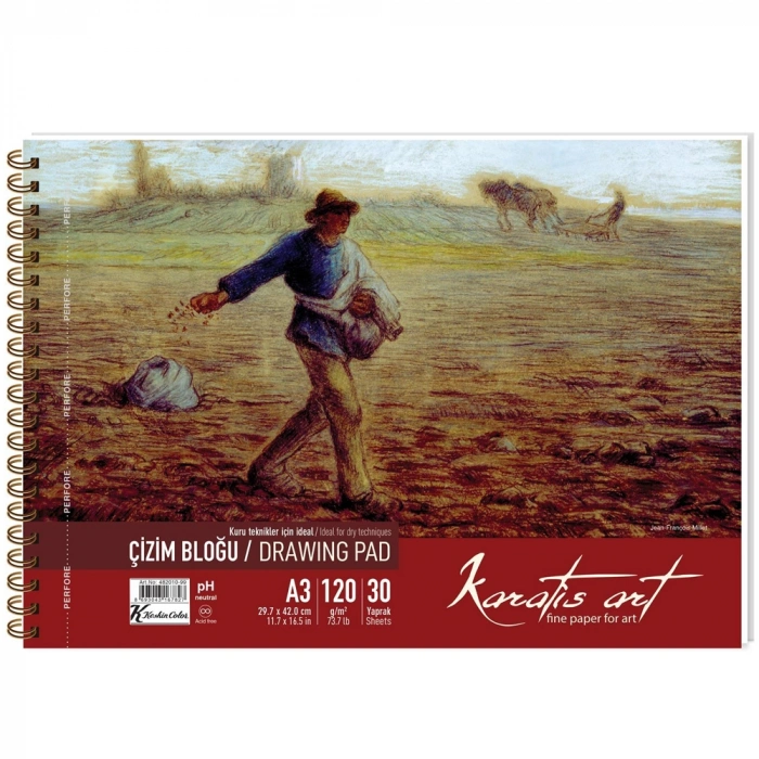 Karatis Çizim Blok Spiralli Art 120 GR A3 30 YP 482010-99