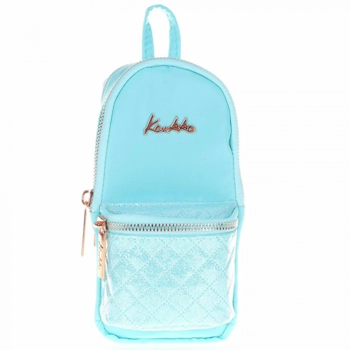 Kaukko Kalem Çantası Bright Junior Bag Kapitone-Turkuaz K2462