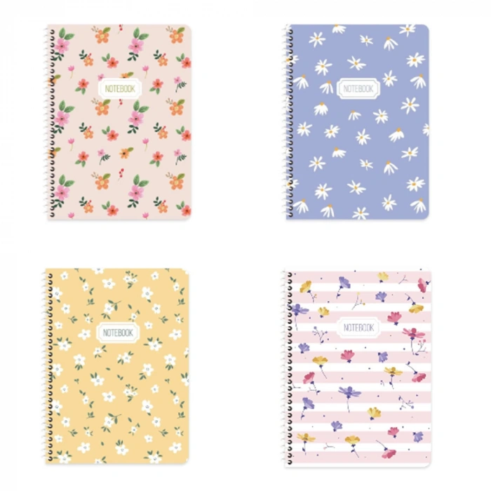Keskin Color Defter Karton Kapak Spiralli Blume 16,5x22,5 80 YP Çizgili 386841-99