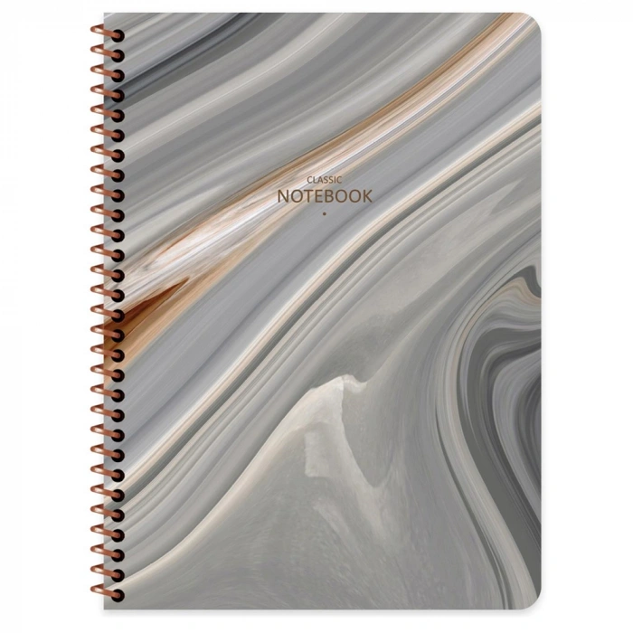 Keskin Color Defter Karton Kapak Spiralli Classic Marbie 16,5x22,5 80 YP Çiz.
