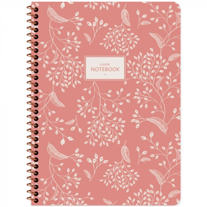 Keskin Color Defter Karton Kapak Spiralli Pas. Flora 16,5x22,5 80 YP Çiz.