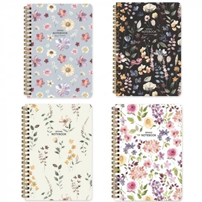 Keskin Color Not Defteri Karton Kp.Spr.Çiçek 12x17 80 YP Çiz.385351-99