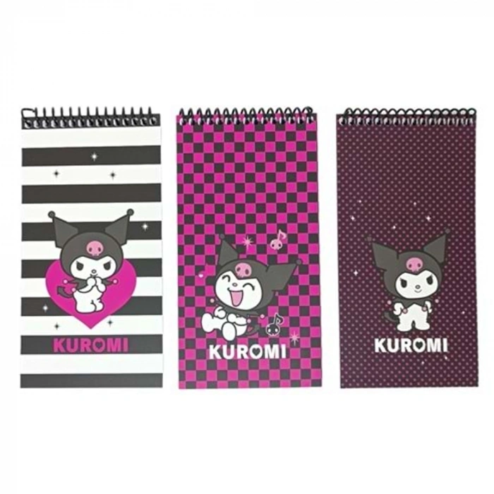 Kuromi Spiralli Karton Kapak Defter 10x19 80 Yp Çiz.380641-12