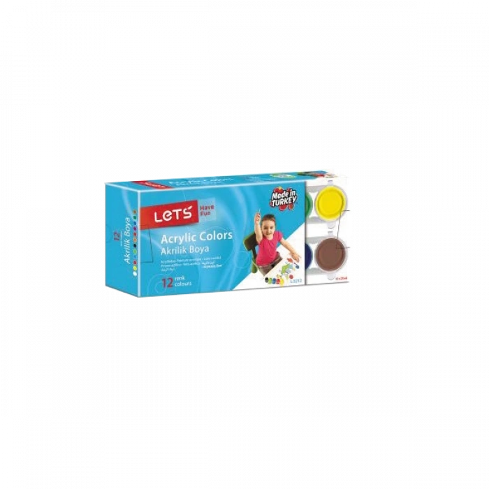 Lets Akrilik Boya 25 ML 12 Renk L-5212