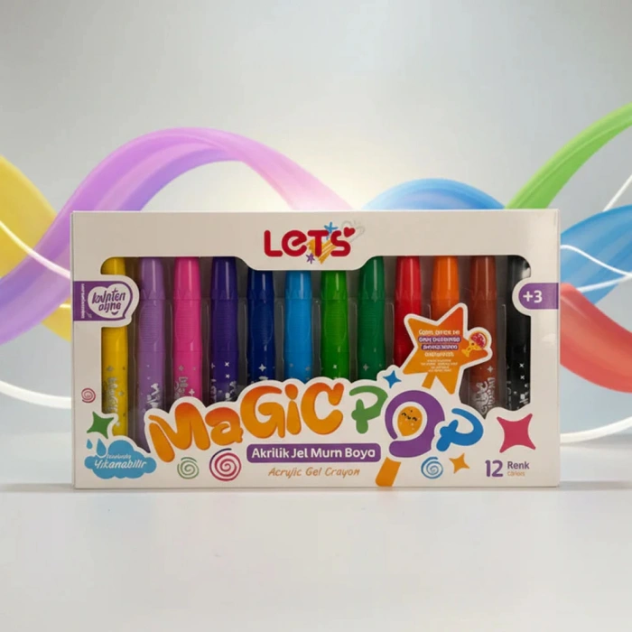 Lets Mum Boya 12 Renk Magicpop Süper Yıkanabilir L03005