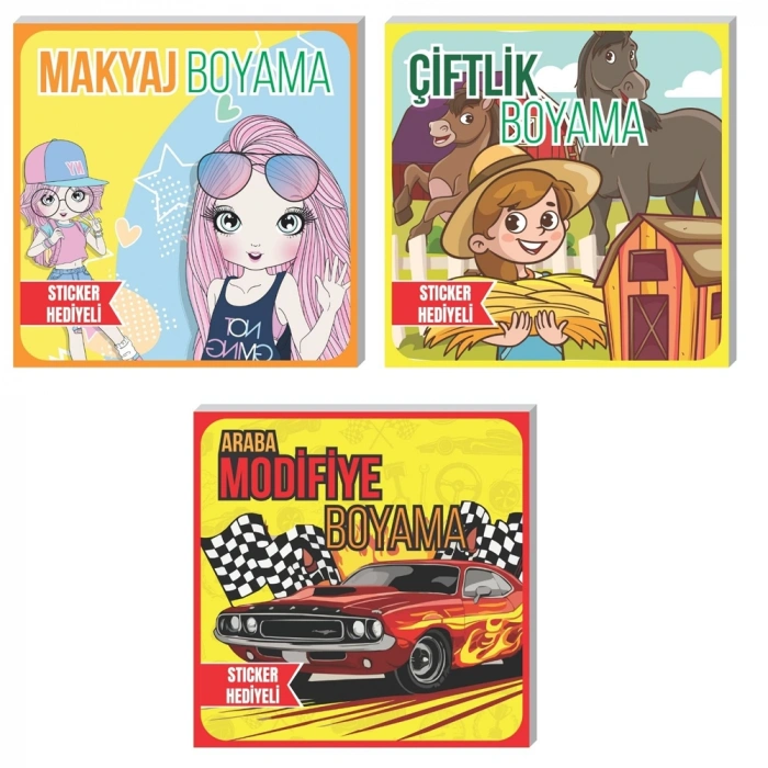 Lilamor Stickerlı Boyama Seti 22x22 48 Syf.24 Lü