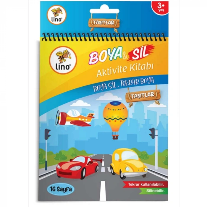 Lino Boyama Kitabı Boya & Sil Aktivite Araçlar Silinebilir BS-1001