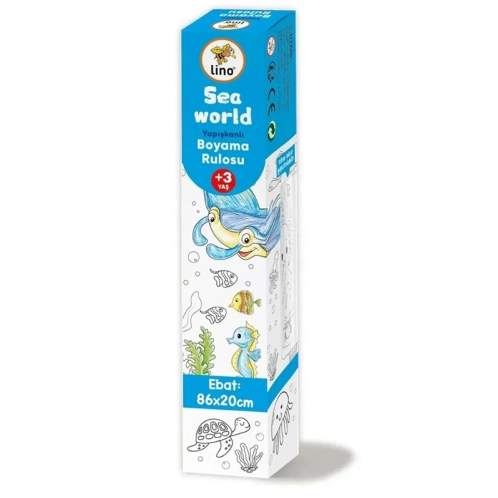 Lino Yapışkanlı Boyama Rulosu Sea World 86x20 Cm LS-100