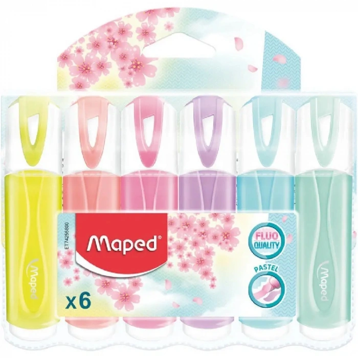 Maped Fosforlu Kalem Pastel Renk 6 LI 742558
