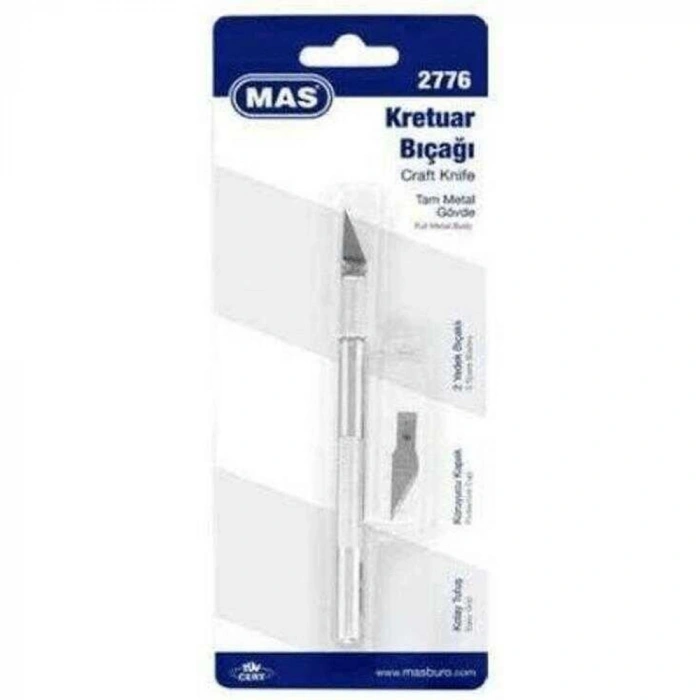Mas Kretuar Maket Bıçağı+2 Yedekli Blister 2776