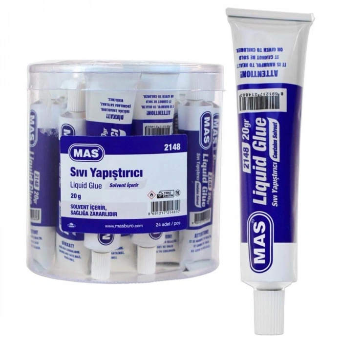 Mas Sıvı Yapıştırı Tüpte 20 GR Solvent İçerir 2148