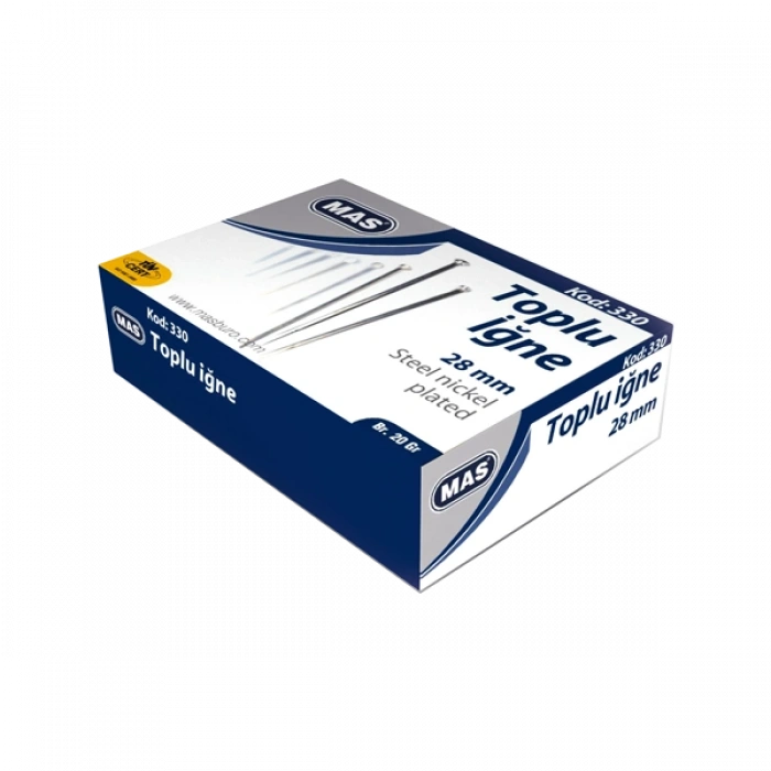Mas Toplu İğne Nikel 28 MM 20 GR 330