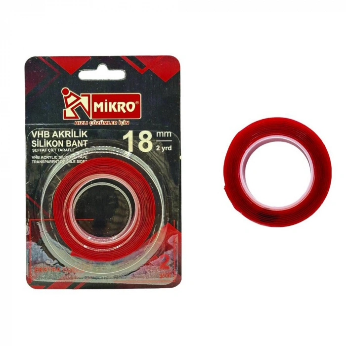 Mikro Akrilik Bant 18Mmx2Mt 12 Li St. Vhb-500