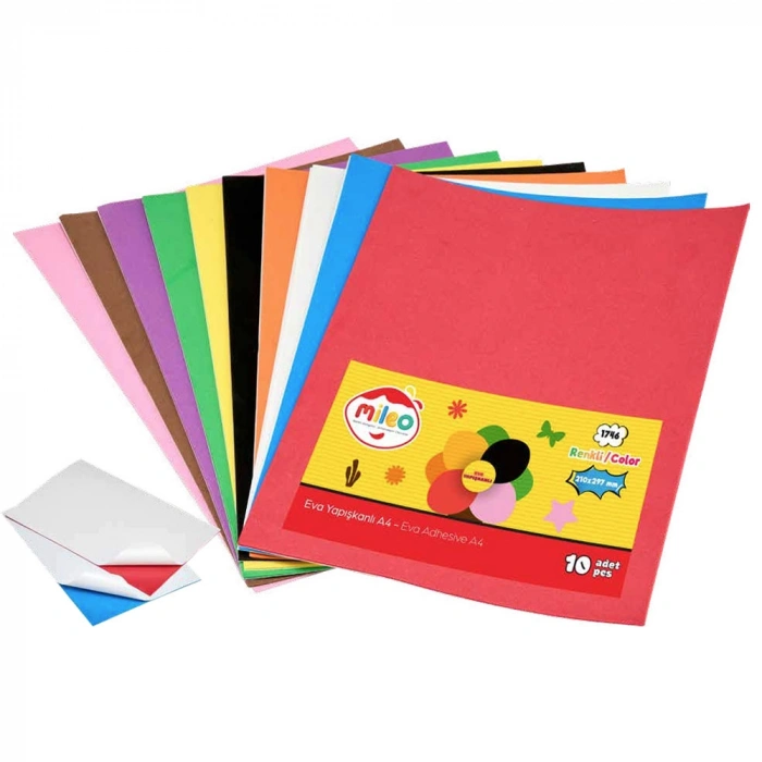 Mileo Eva Yapışkanlı 20x30 10 Lu Karışık Renkler 1746
