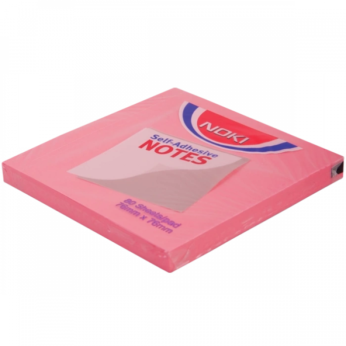 Noki Yapışkanlı Not kağıt 76x76 A.Pembe 12166