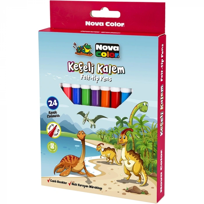 Nova Color Keçeli Kalem 24 Lü NC-872