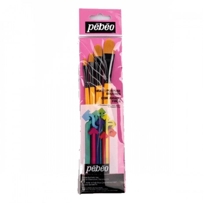 Pebeo Fırça Seti Kedi Dili No:1/4-3/8-1/2-5/8 4 LÜ SET-11