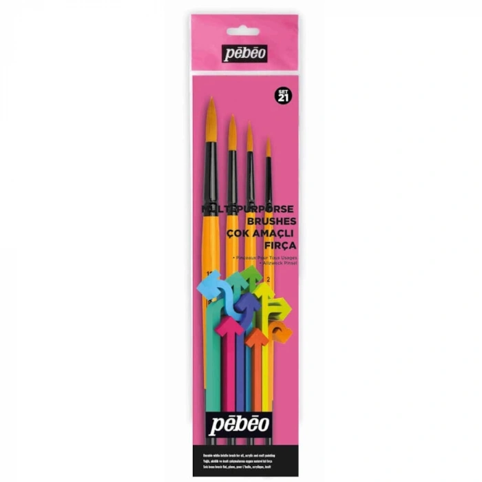 Pebeo Fırça Seti Yuvarlak No:2,5,8,12 4 Lü SET-21