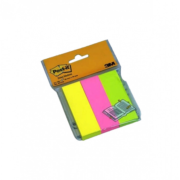 Post-it İndeks 100 YP 25x76 Fosforlu 3 Renk 671-3