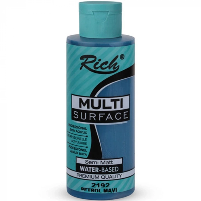 Rich Akrilik Boya Multi Surface 120 CC Petrol Mavi 2192