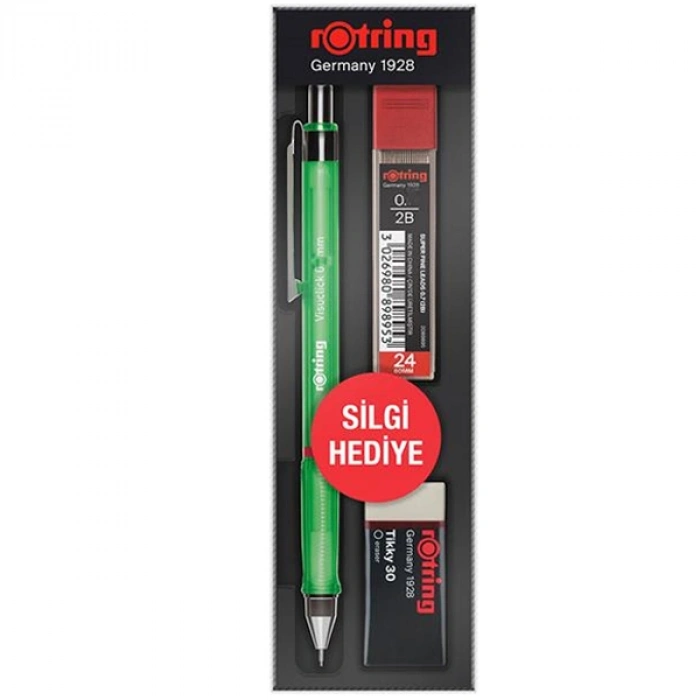 Rotring Okul Seti Visuclick Versatil/Min Silgi 0.5 MM Yeşil RO-VK05-Yeşil