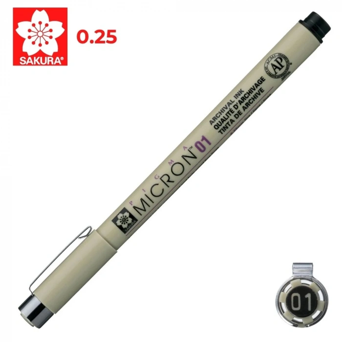 Sakura Pıgma Mıcron 01 0.25 MM Siyah XSDK01