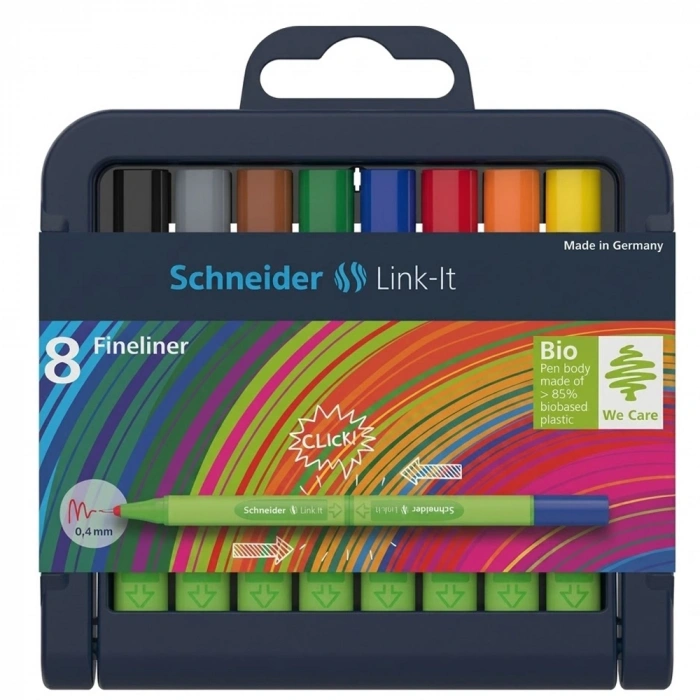 Schneider Fiber Uçlu Kalem Link-it 0.4 MM 8 Li Set SCT896