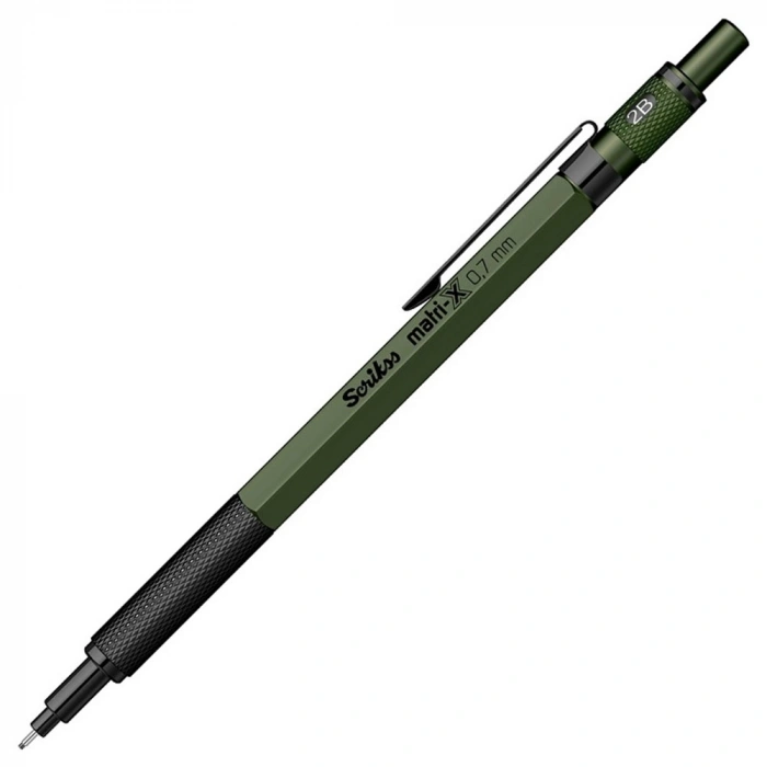 Scrikss Versatil Kalem Matri-X 0.7 MM Haki Şeffaf Ambalaj
