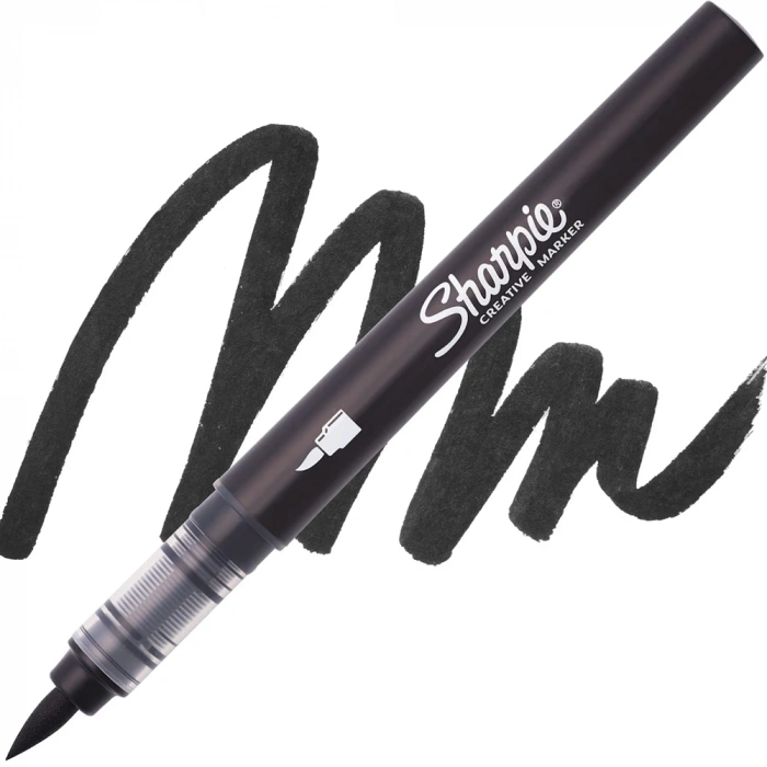 Sharpie Akrilik Markör Fırça Uç Siyah Sh-2218069